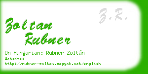zoltan rubner business card